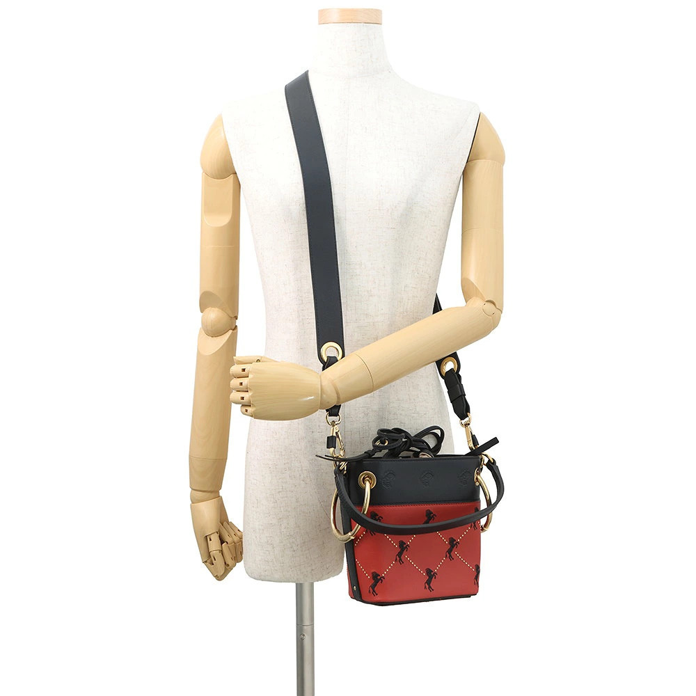 Chloe Roy Bucket Bag Leather Canvas Handbag - Picture 5 of 7